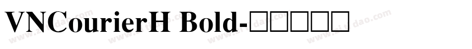VNCourierH Bold字体转换